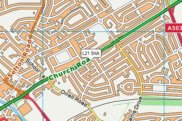 L21 5HA map - OS VectorMap District (Ordnance Survey)