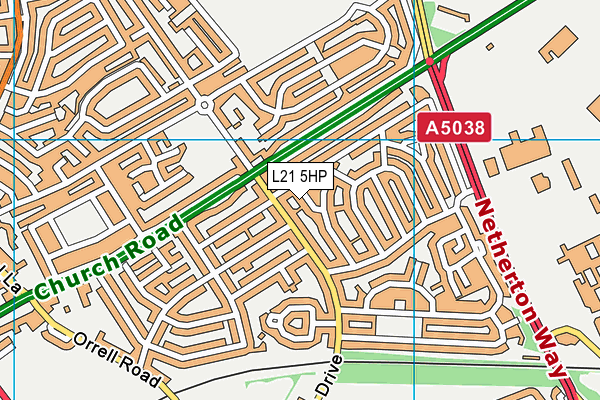 L21 5HP map - OS VectorMap District (Ordnance Survey)