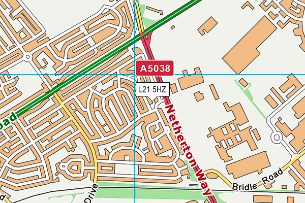 L21 5HZ map - OS VectorMap District (Ordnance Survey)