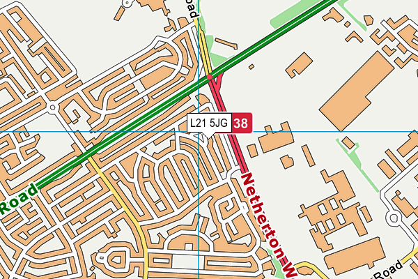 L21 5JG map - OS VectorMap District (Ordnance Survey)