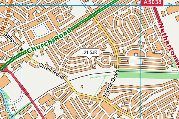 L21 5JR map - OS VectorMap District (Ordnance Survey)