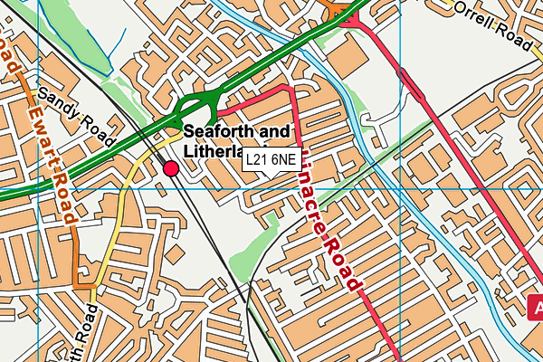 L21 6NE map - OS VectorMap District (Ordnance Survey)
