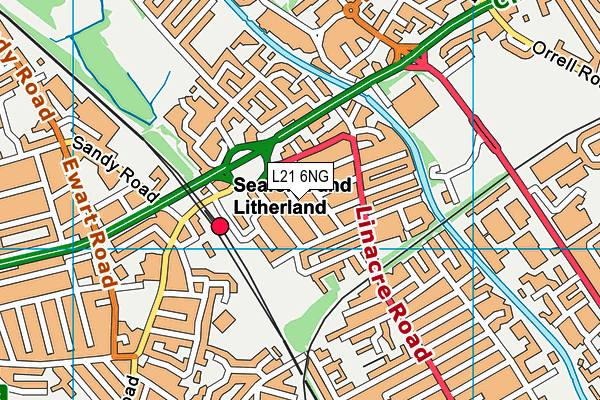 L21 6NG map - OS VectorMap District (Ordnance Survey)