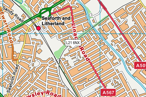 L21 6NX map - OS VectorMap District (Ordnance Survey)