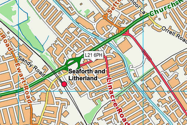 L21 6PH map - OS VectorMap District (Ordnance Survey)