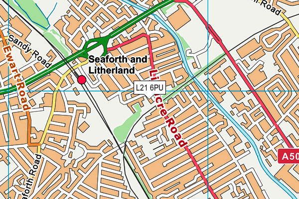 L21 6PU map - OS VectorMap District (Ordnance Survey)