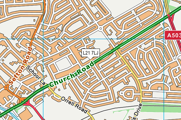 L21 7LJ map - OS VectorMap District (Ordnance Survey)