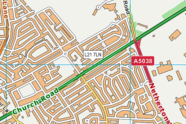 L21 7LN map - OS VectorMap District (Ordnance Survey)