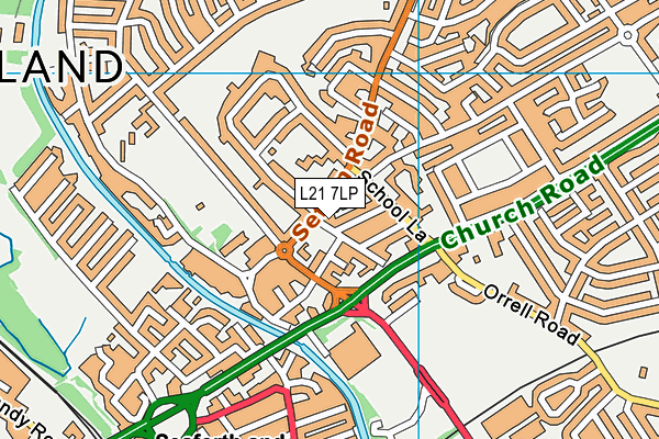 L21 7LP map - OS VectorMap District (Ordnance Survey)