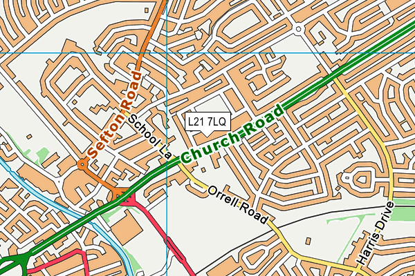 L21 7LQ map - OS VectorMap District (Ordnance Survey)