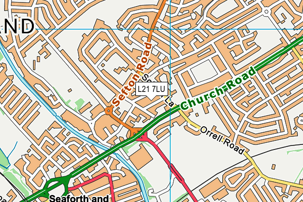 L21 7LU map - OS VectorMap District (Ordnance Survey)