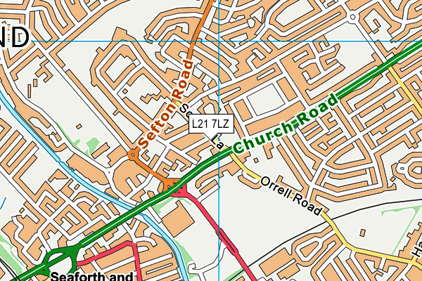 L21 7LZ map - OS VectorMap District (Ordnance Survey)