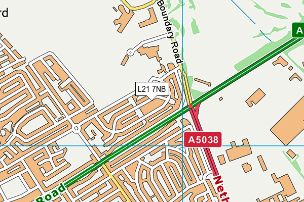 L21 7NB map - OS VectorMap District (Ordnance Survey)