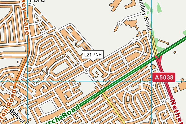 L21 7NH map - OS VectorMap District (Ordnance Survey)