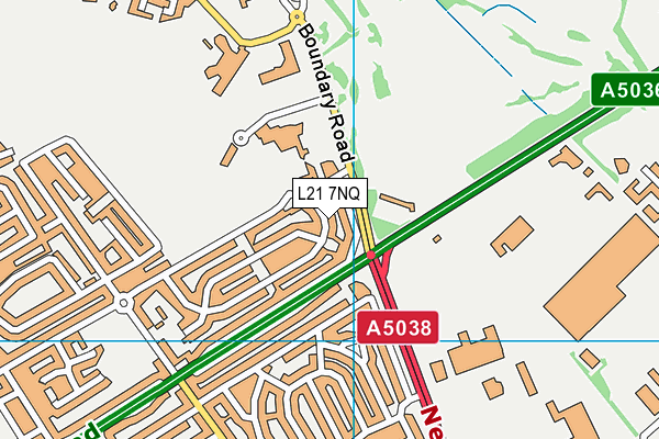 L21 7NQ map - OS VectorMap District (Ordnance Survey)