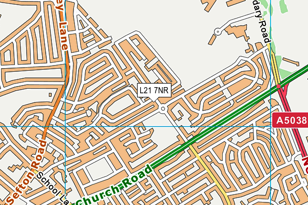 L21 7NR map - OS VectorMap District (Ordnance Survey)