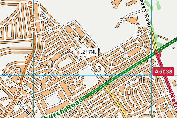L21 7NU map - OS VectorMap District (Ordnance Survey)