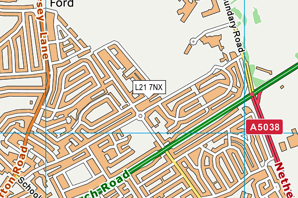 L21 7NX map - OS VectorMap District (Ordnance Survey)