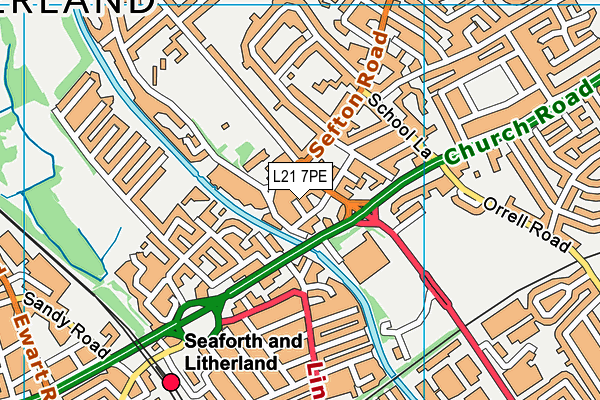 L21 7PE map - OS VectorMap District (Ordnance Survey)