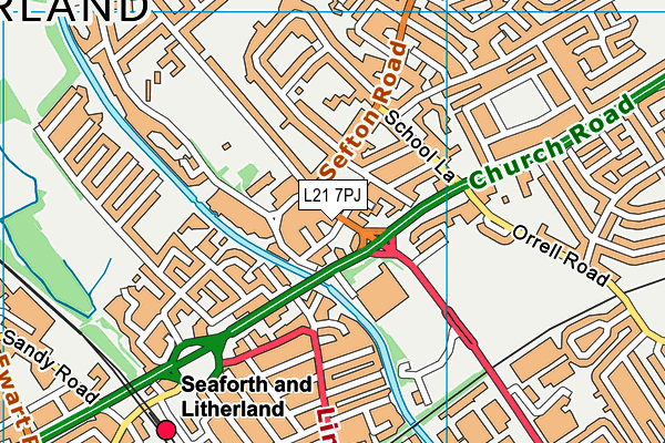 L21 7PJ map - OS VectorMap District (Ordnance Survey)