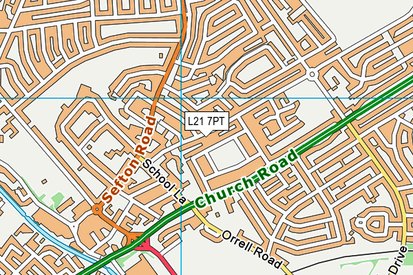 L21 7PT map - OS VectorMap District (Ordnance Survey)