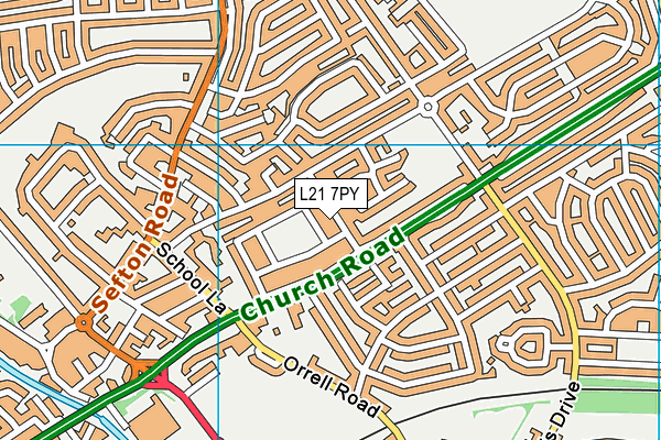 L21 7PY map - OS VectorMap District (Ordnance Survey)