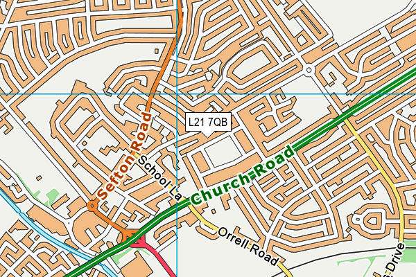 L21 7QB map - OS VectorMap District (Ordnance Survey)