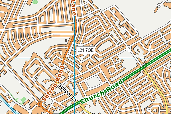 L21 7QE map - OS VectorMap District (Ordnance Survey)