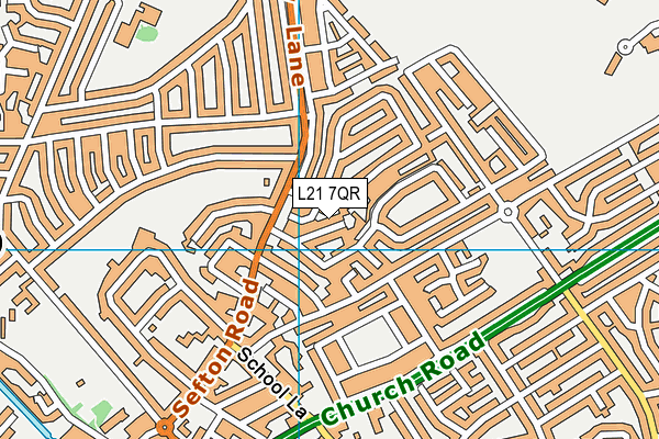 L21 7QR map - OS VectorMap District (Ordnance Survey)