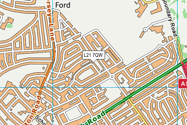 L21 7QW map - OS VectorMap District (Ordnance Survey)