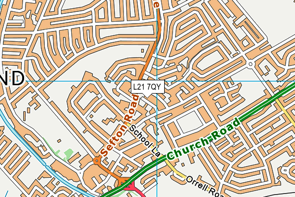 L21 7QY map - OS VectorMap District (Ordnance Survey)