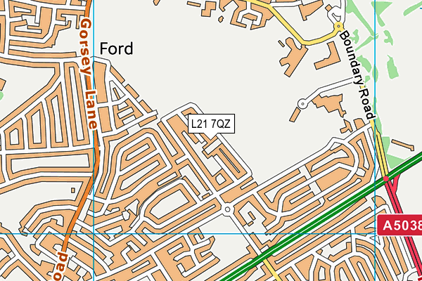 L21 7QZ map - OS VectorMap District (Ordnance Survey)