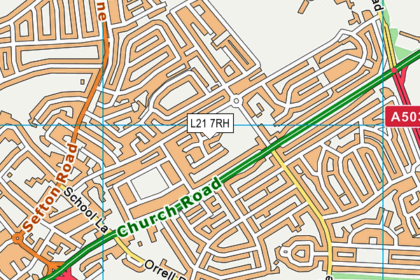 L21 7RH map - OS VectorMap District (Ordnance Survey)