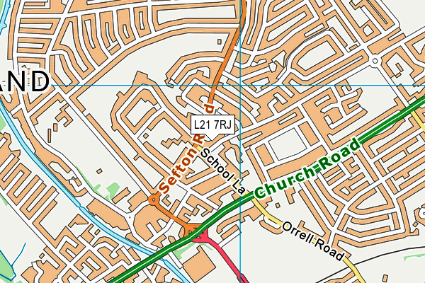 L21 7RJ map - OS VectorMap District (Ordnance Survey)