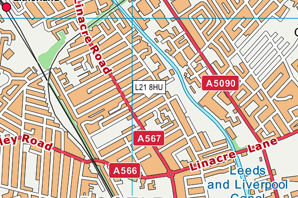 L21 8HU map - OS VectorMap District (Ordnance Survey)