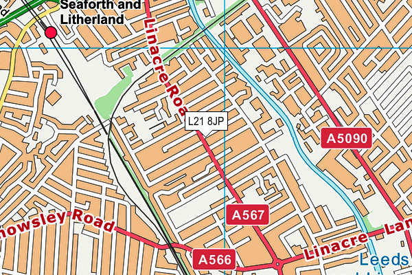 L21 8JP map - OS VectorMap District (Ordnance Survey)