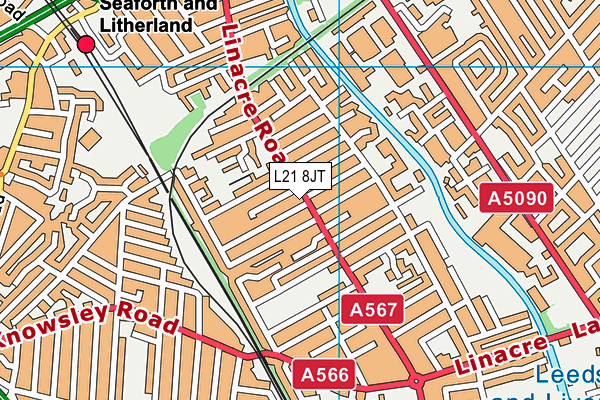 L21 8JT map - OS VectorMap District (Ordnance Survey)