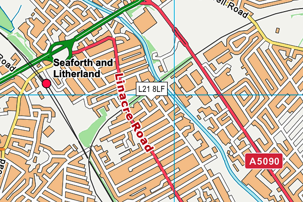 L21 8LF map - OS VectorMap District (Ordnance Survey)