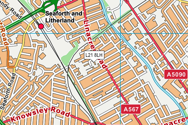 L21 8LH map - OS VectorMap District (Ordnance Survey)