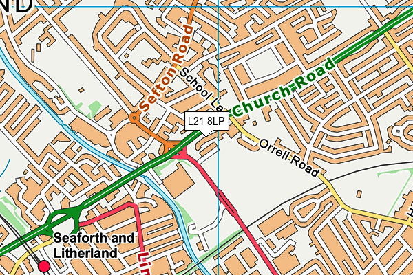 L21 8LP map - OS VectorMap District (Ordnance Survey)