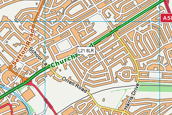 L21 8LR map - OS VectorMap District (Ordnance Survey)