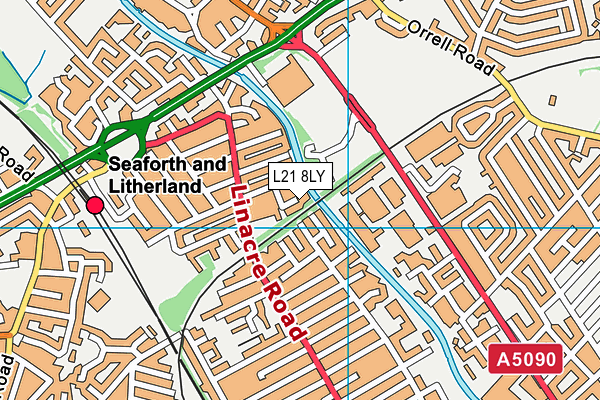 L21 8LY map - OS VectorMap District (Ordnance Survey)