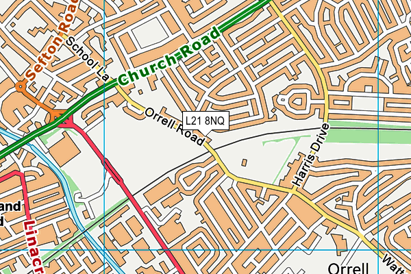 L21 8NQ map - OS VectorMap District (Ordnance Survey)