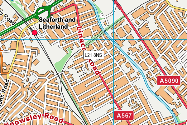 L21 8NS map - OS VectorMap District (Ordnance Survey)