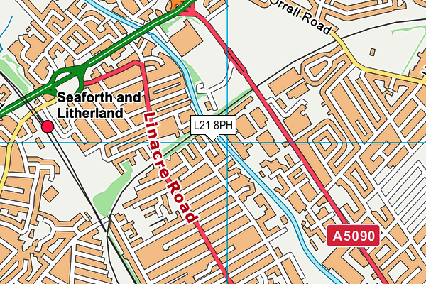 L21 8PH map - OS VectorMap District (Ordnance Survey)