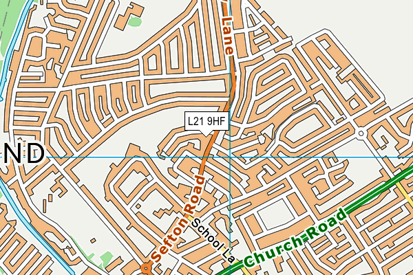 L21 9HF map - OS VectorMap District (Ordnance Survey)