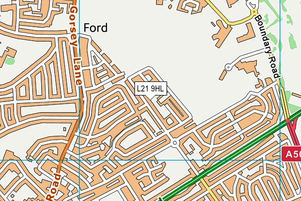 L21 9HL map - OS VectorMap District (Ordnance Survey)