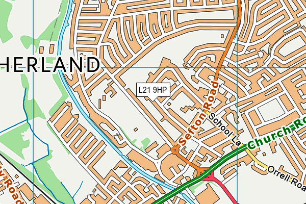 L21 9HP map - OS VectorMap District (Ordnance Survey)