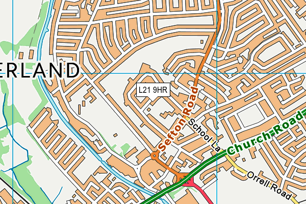 L21 9HR map - OS VectorMap District (Ordnance Survey)