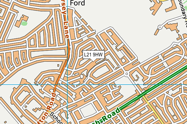 L21 9HW map - OS VectorMap District (Ordnance Survey)
